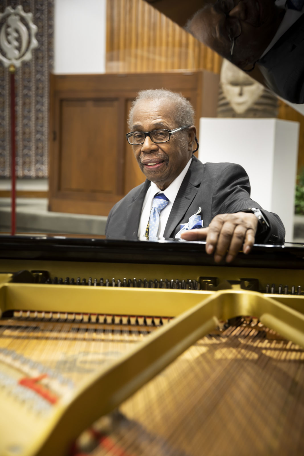 Rev. Freeman playing piano